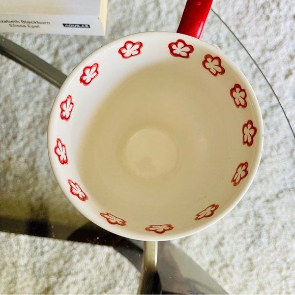 Dutch Wax Vibrant Floral Tea Set by Coastline Imports Red Accents - Picture 10 of 10